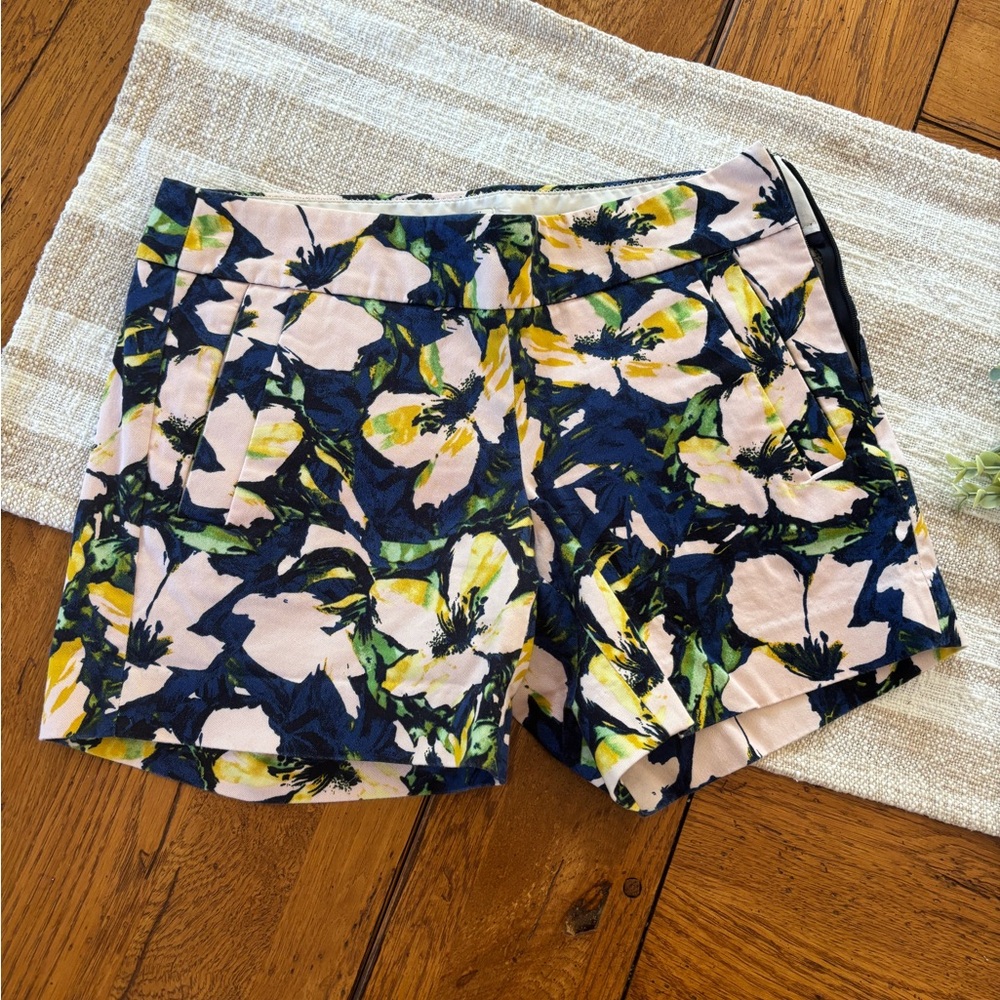 J. Crew Yellow and Blue Bermuda Shorts Vibrant Summer Style